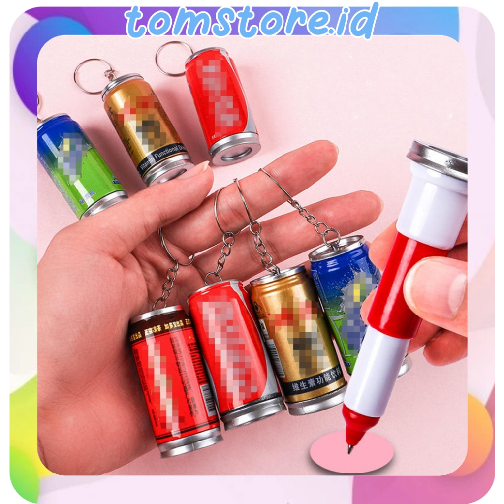 

TOMSTORE.ID Gantungan Kunci Minuman Kaleng 2 IN 1 Pena Bentuk Minuman Pulpen Botol Minuman Gantungan Keychain Murah Import S054