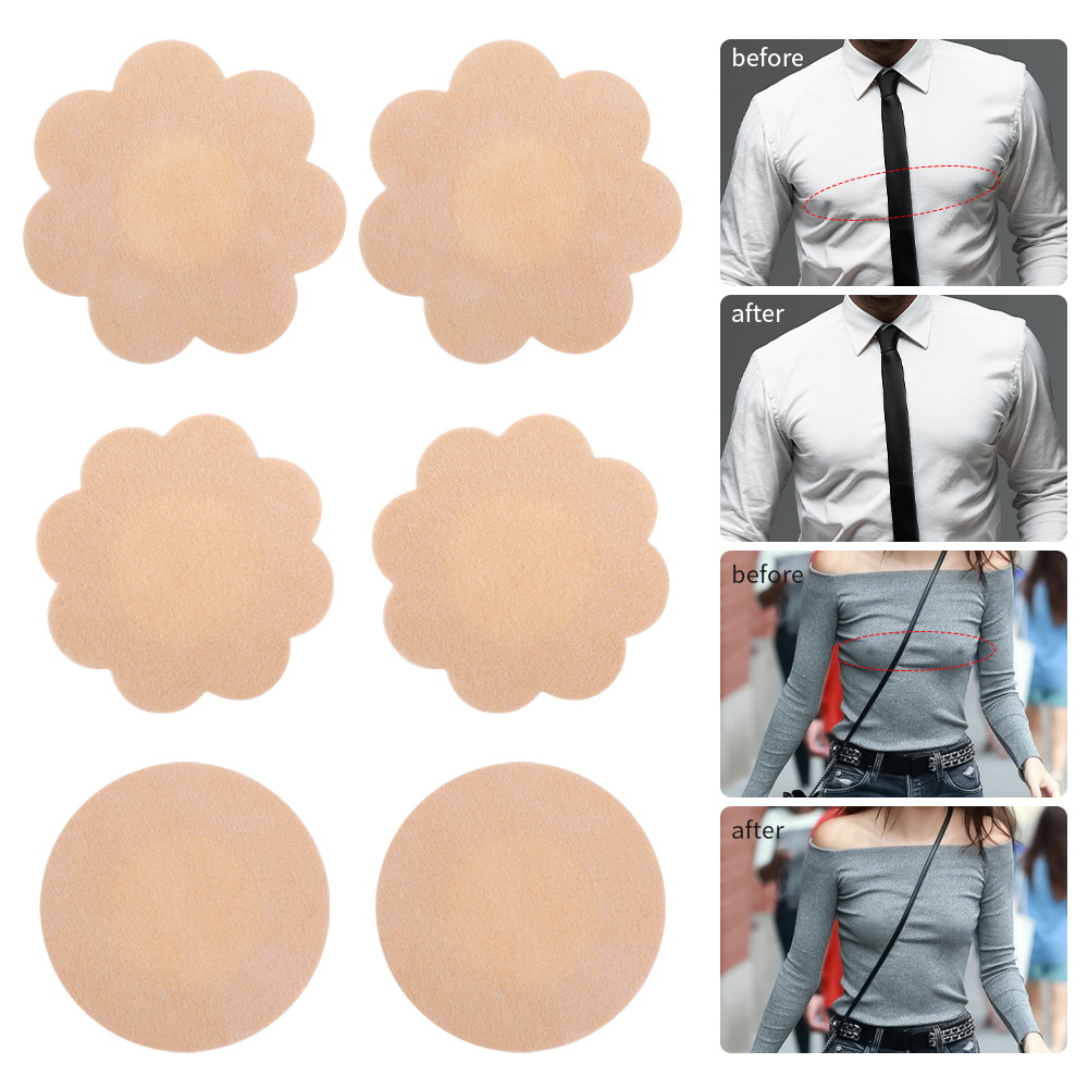 Nipple cover pad gepeng invisible breathable reusable push up penutup puting  bra tanpa tali tape sticker stiker cotton wanita remaja dewasa