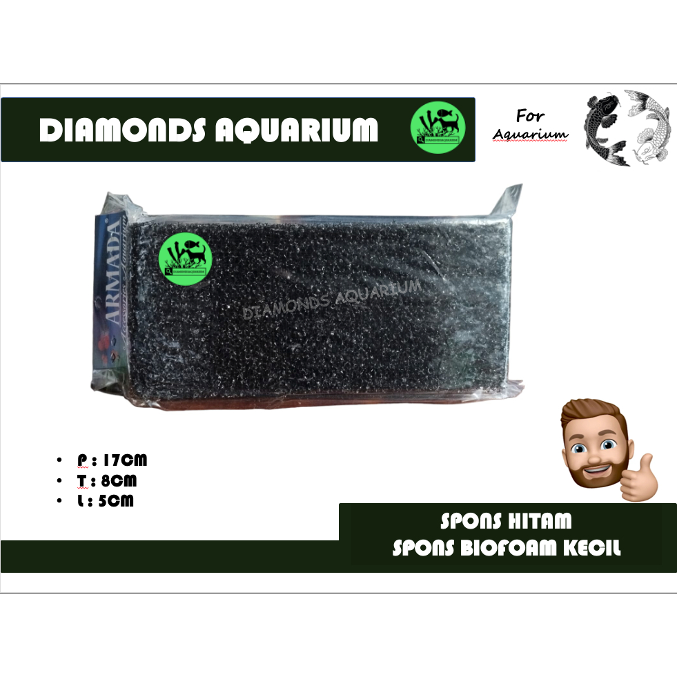 SPONS HITAM SPONS BIOFOAM KECIL UNTUK AQUARIUM