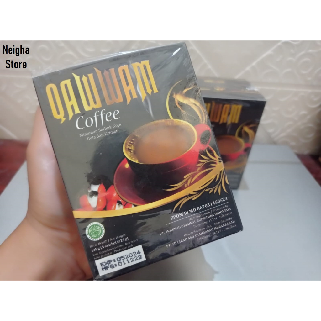 Kopi QAWWAM Suplemen Herbal Vitalitas Pria Keras Tahan Lama Jantung Aman Asli Original BPOM HALAL