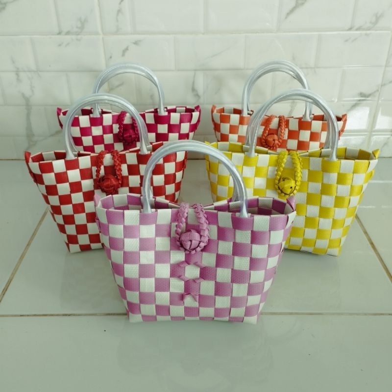 (MiNi Catur part 1) 14x8x14 cm Tas Anyaman Souvenir Premium Situbondo