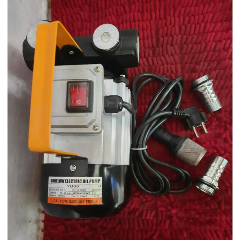 Pompa Transfer Solar BBM YB60 | Fuel Electrik Transfer Pump Diesel 220W