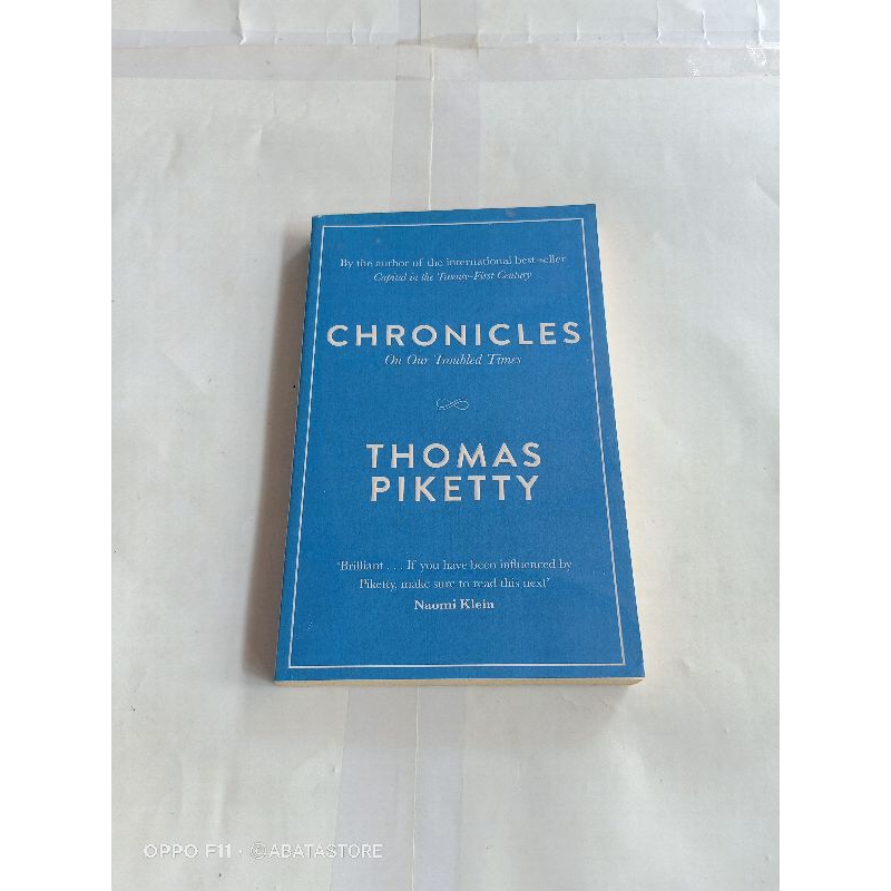 BUKU CHRONICLES ON OUR TROUBLED TIMES THOMAS PIKETTY