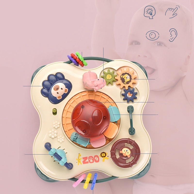 Mainan Anak Multifungsi Musik Happy Zoo Mini Game Table Kidu Toys