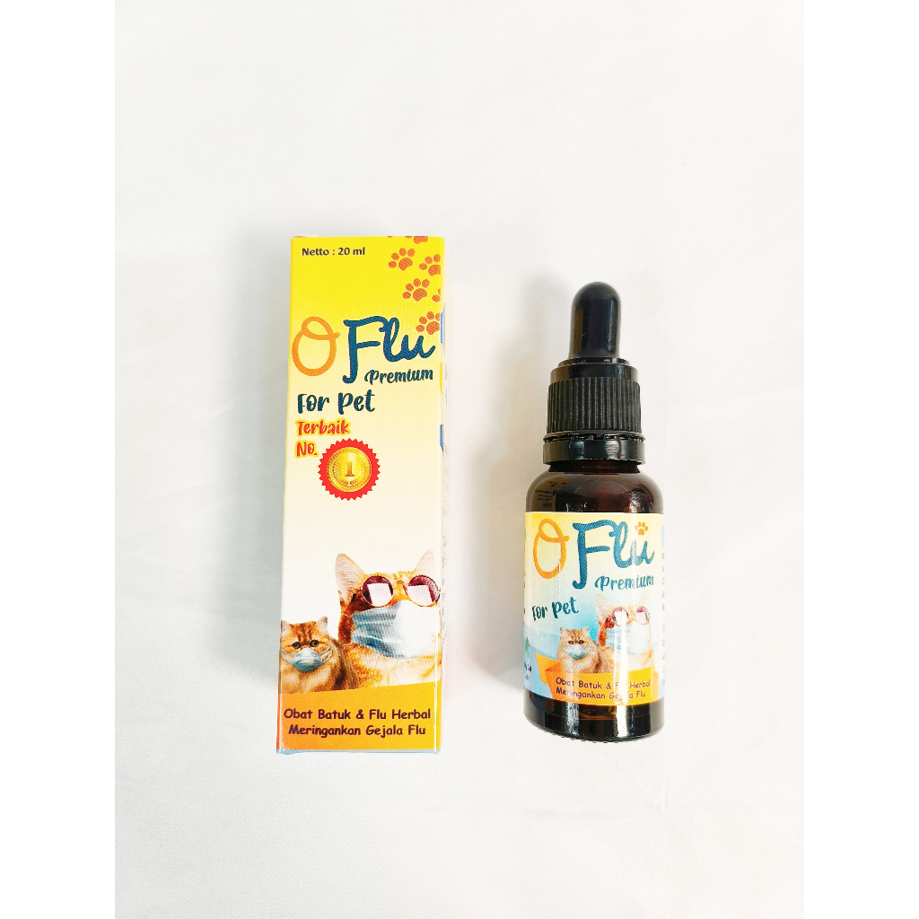 OFLU Premium Obat Batuk Herbal Obat Flu Tetes untuk Kucing dan Anjing 20 ml O FLUE