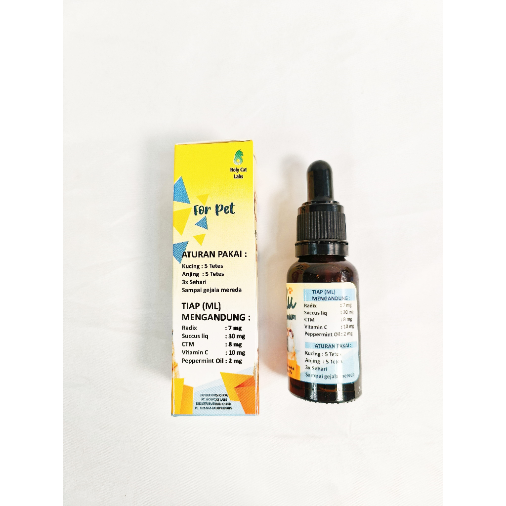 OFLU Premium Obat Batuk Herbal Obat Flu Tetes untuk Kucing dan Anjing 20 ml O FLUE