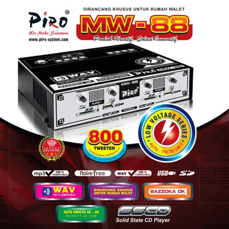 PIRO AMPLI WALET PIRO MW88 PIRO AMPLI WALLET AMPLIFIER BURUNG WALET AMPLIFIER ANTI PETIR ORIGINAL PI