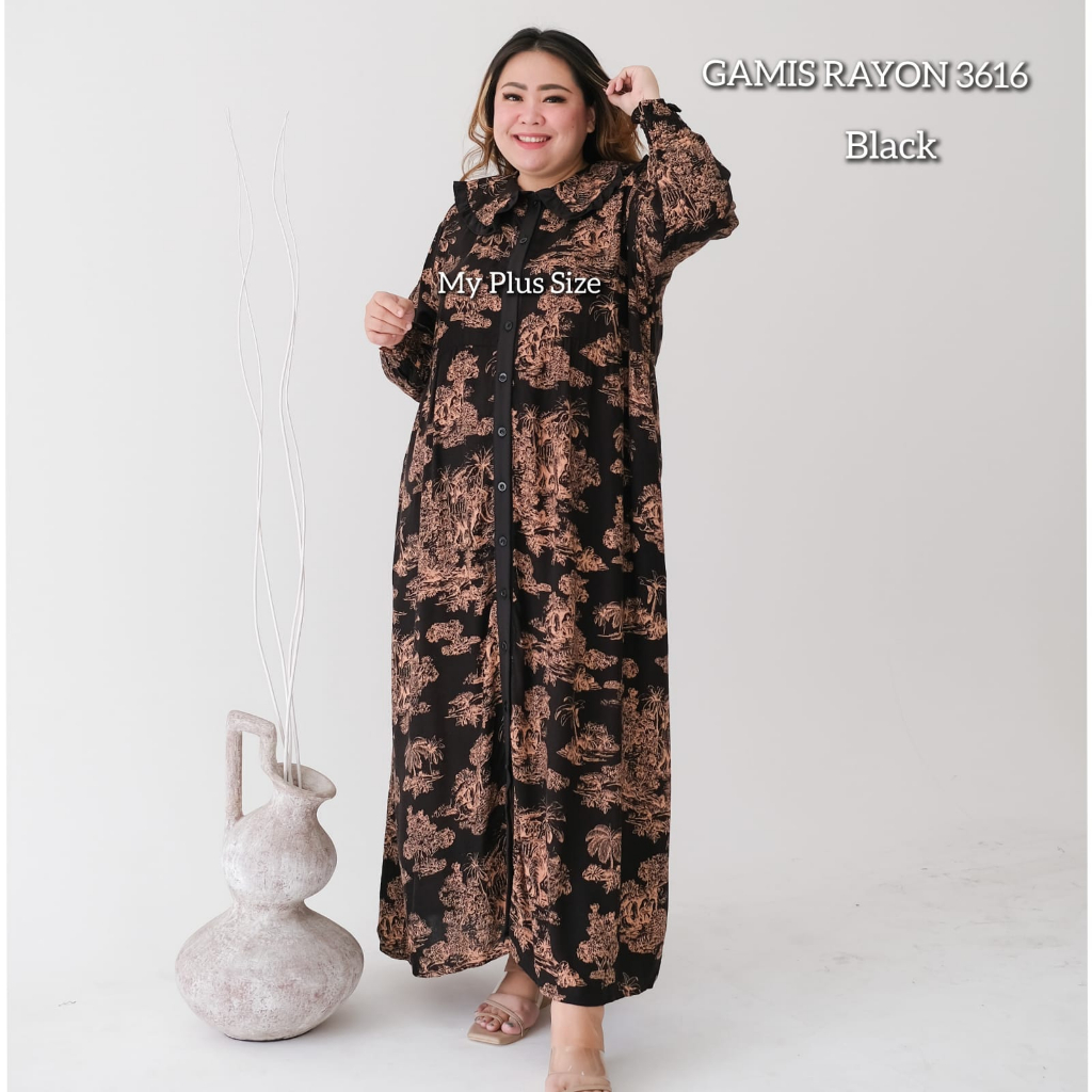 Gamis Super Jumbo Wanita 3616, Ld 135 &amp; 150 cm