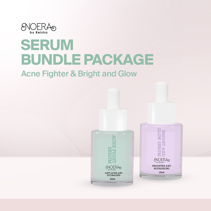 Bundle Noera Face Serum Package | Acne Fight Serum + Bright &amp; Glow Serum