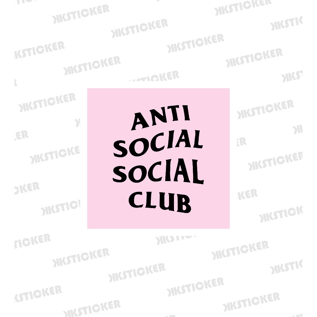

Sticker Anti Social Social Club | Stiker Vinyl Anti air + Laminasi