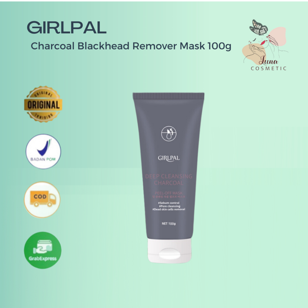 GIRLPAL Charcoal Blackhead Remover Mask 100g Peel Off Masker Wajah ​Hidung - Pembersih Komedo Deep Cleaning Oil Control