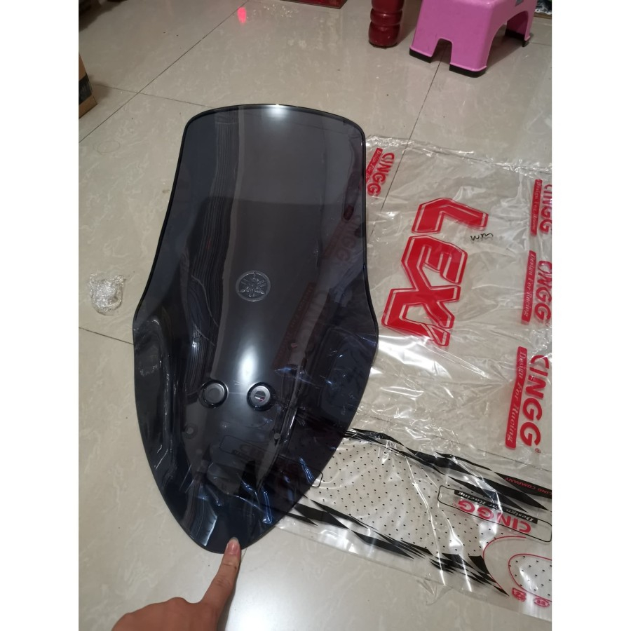 WINSHIELD VISOR YAMAHA LEXI TEBAL TINGGI MERK CING
