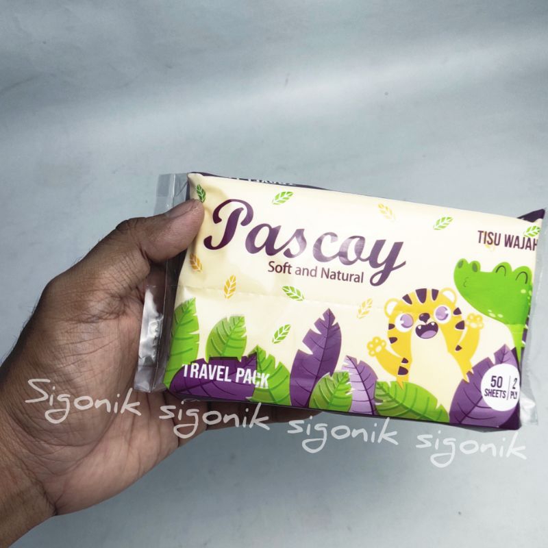 Tissue Travel Pack 50 sheet 2 ply Lembar PASCOY Tisu Wajah Praktis Simple Serbaguna Murah Perlengkapan Rumah Sigonik