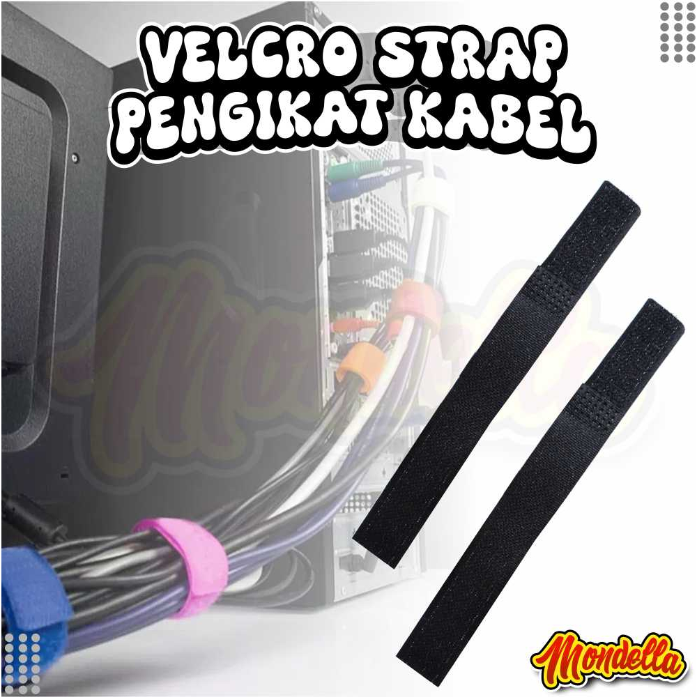 Velcro Kabel Strap Pengikat Kabel Penjepit Kabel Organizer Velcro Strap Binder Cable Pengikat Velcro
