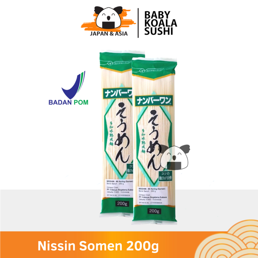 NISSIN Dry Somen 200 g │ Mie Somen Kering Import │ Japan Noodle for Ramen