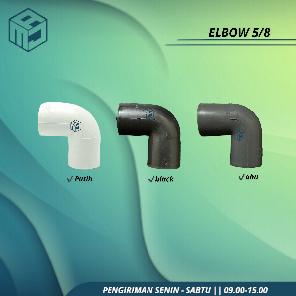 Knie PVC 5/8" Elbow PVC Knee PVC Elbow L PVC Keni PVC Putih