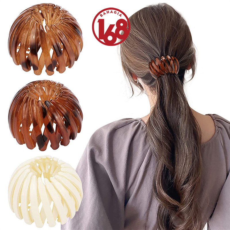 Jepit Rambut Donat  Jepit Sarang Burung / Hair Claw Clip / Jepit Rambut Korea Bulat /Meatball hair Clip