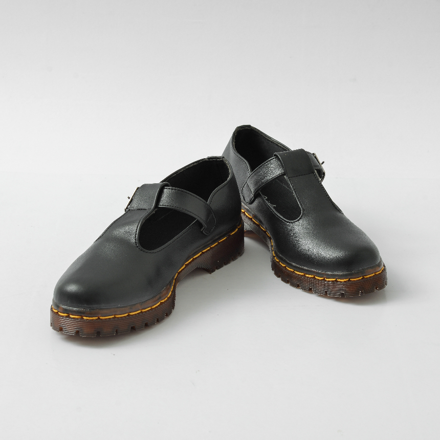 Sepatu Loafer Wanita Casual Docmart Kulit Formal Kerja Kantor Kuliah Loafers Wanita Original - Kyra Black