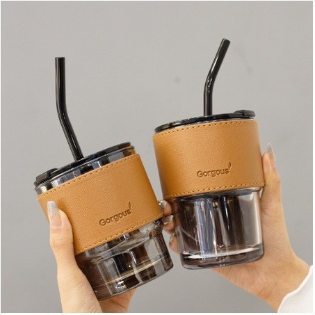 Gelas Tumbler Aesthetic Gelas Minum Kaca GORGOUS Simple Elegan Water Bottle Cup for Coffee