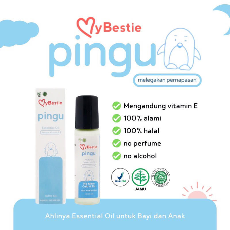 MyBestie Pingu - Essential Oil Cough and Flu / Batuk Pilek Bayi / Baby Aromatherapy