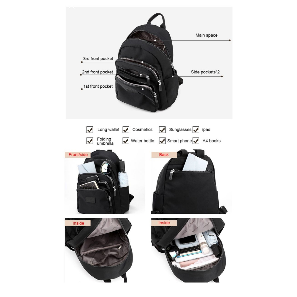 Tas Wanita Ransel Fashion Korea Tas Ransel Kanvas Import Tas Punggung Wanita Trendy Waterproof