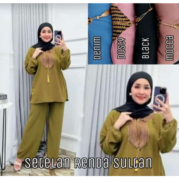 SETELAN RENDA SULTAN BAHAN CRINKLE AIRFLOW