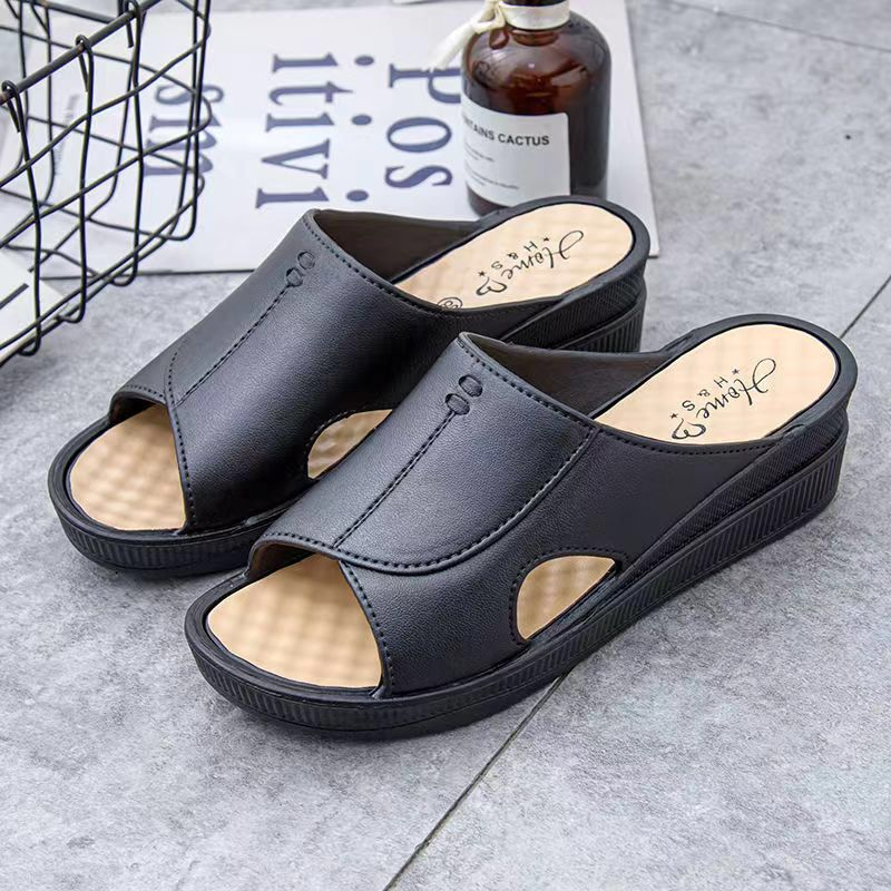 GROSIRTAS TG1744 Sandal Wedges Wanita Casual Import HS/ Sandal Slop Wedges Wanita