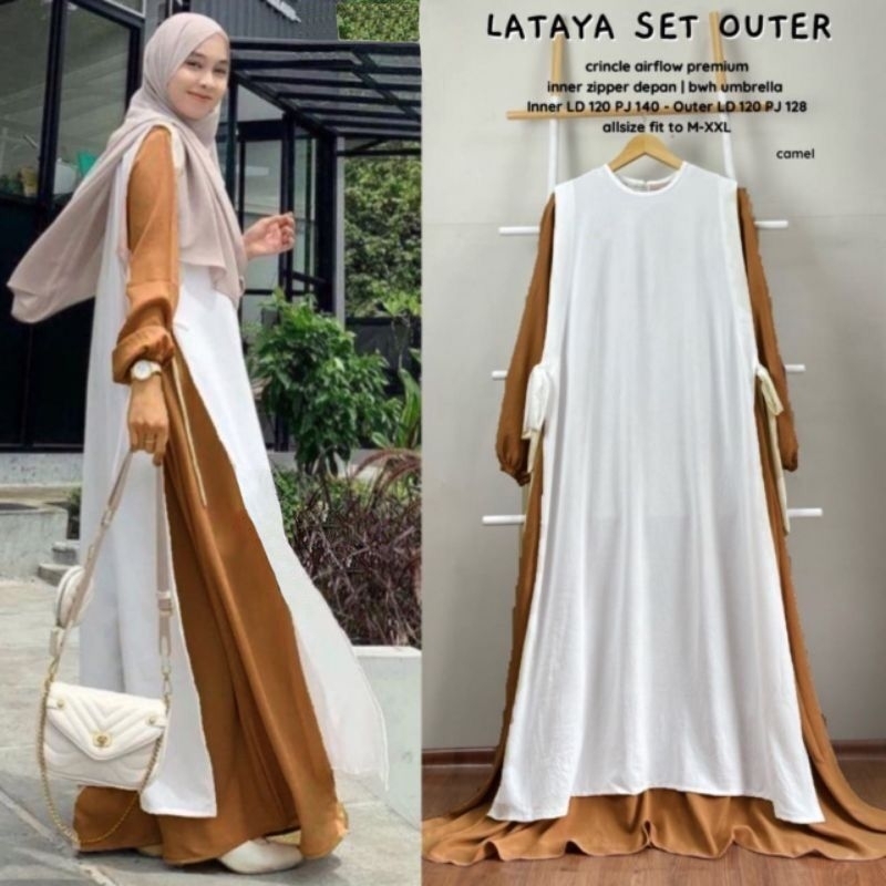 DRESS MUSLIM, Fashion Muslim, baju wanita, dress, gamis, Baju gamis, fashion wanita, Lataya Set Outer