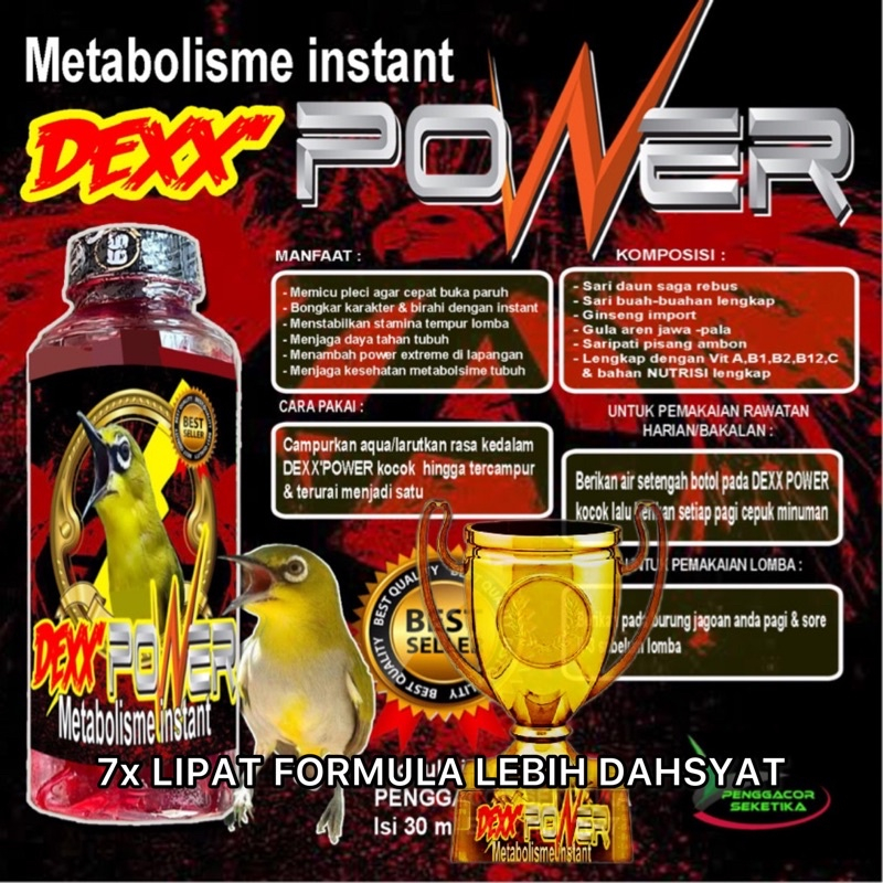 DEXX POWER PLECI BUKPAR LOMBA METABOLISME INSTAN PENGGACOR  BURUNG PLECI