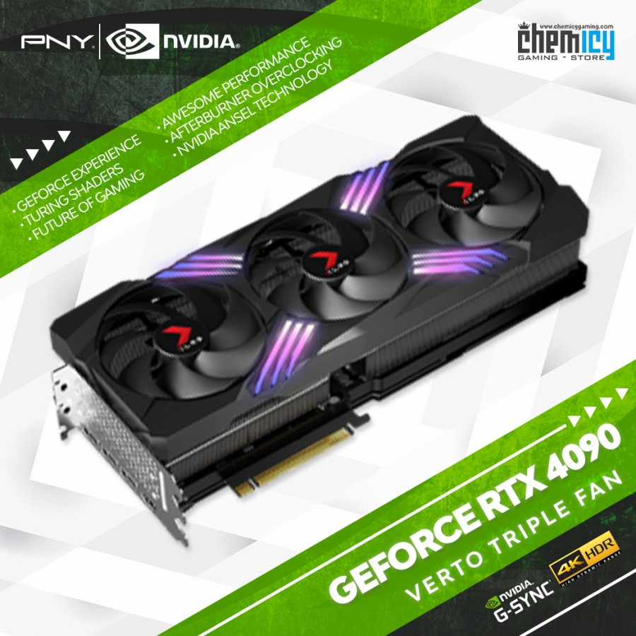 PNY Nvidia GeForce RTX 4090 Verto Triple Fan ARGB 24GB OC