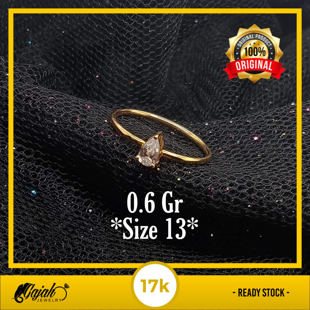 Cincin Emas 17K - 0.6 Gr Kadar 750 - 5250