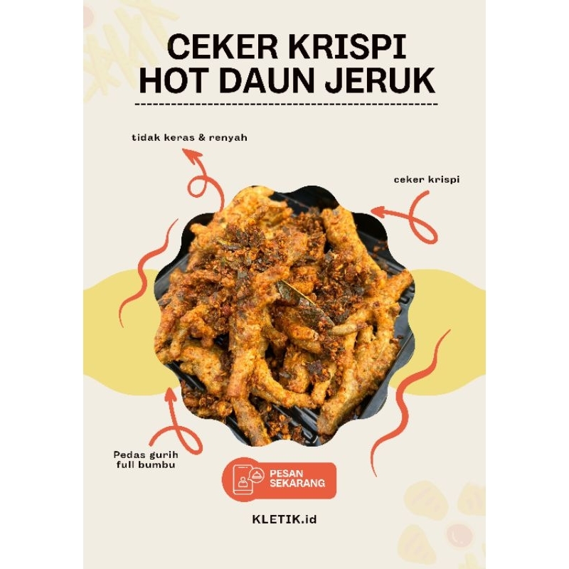 

Ceker Krispi Pedas / Hot Daun Jeruk 100gr - 250gr