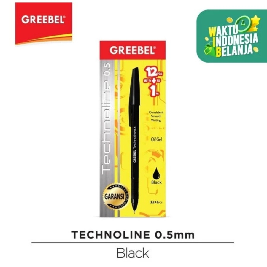 

Greebel Ballpoint Technoline 0, 5 Black 11pcs