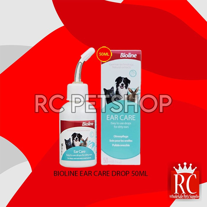 Obat Tetes Telinga Kucing Anjing Bioline Ear Care Drop 50 ML