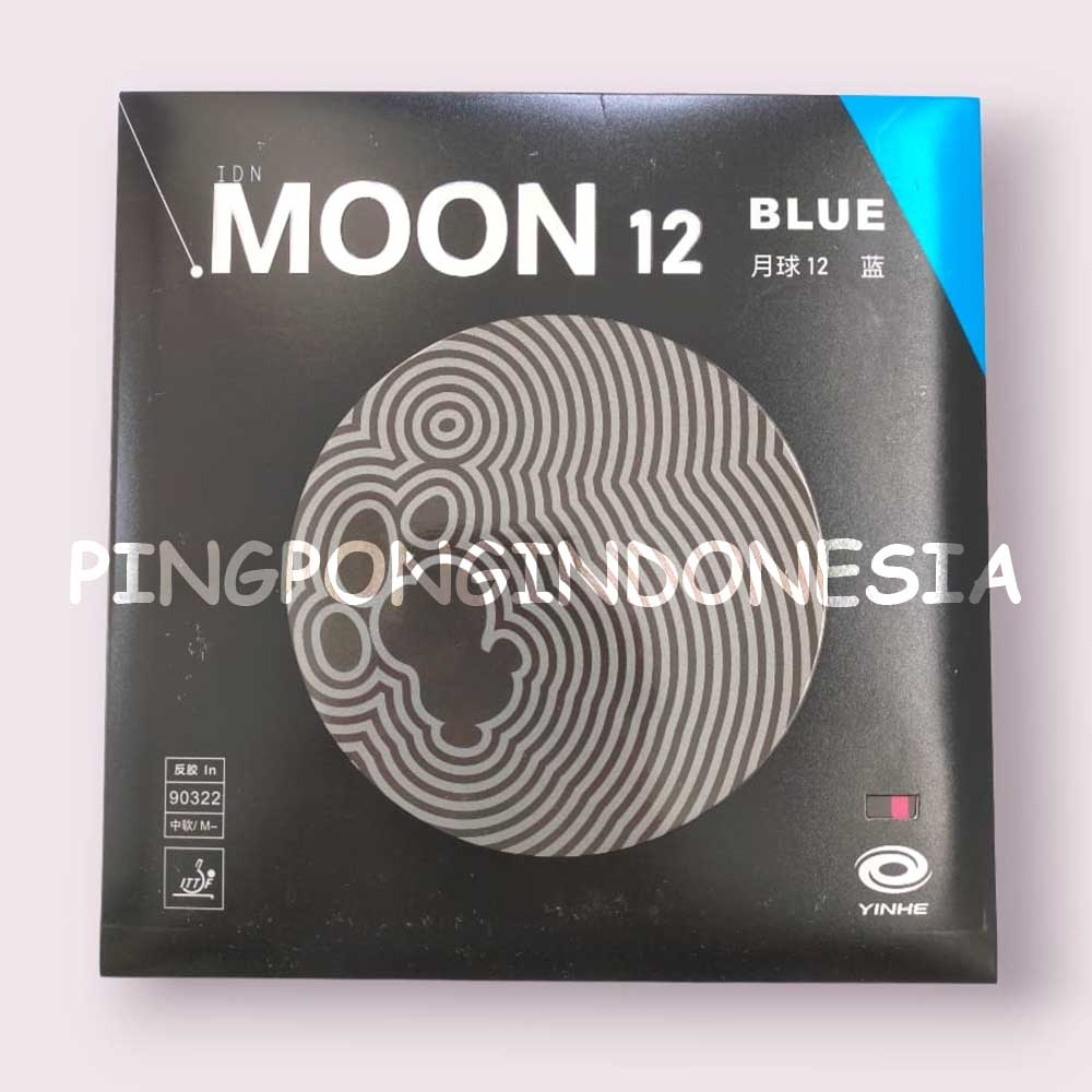 Yinhe Moon 12 Blue - Karet Pingpong Rubber Tenis Meja Bet Bat OFF Moon Biru