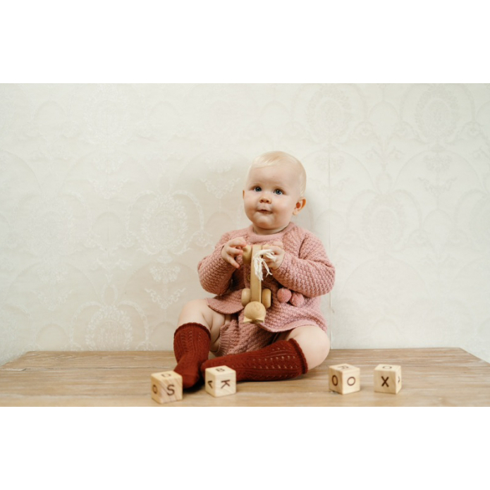 Bohopanna Cardi Set Knit 0-2 Tahun Setelan Rib Knit Bayi CBKS