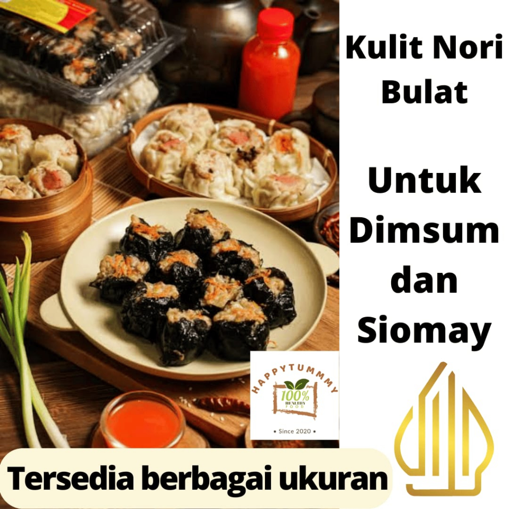 HPT - Kulit dimsum SIOMAY NORI RUMPUT LAUT Gyoza Pangsit tipis halal lembut anti lengket enak