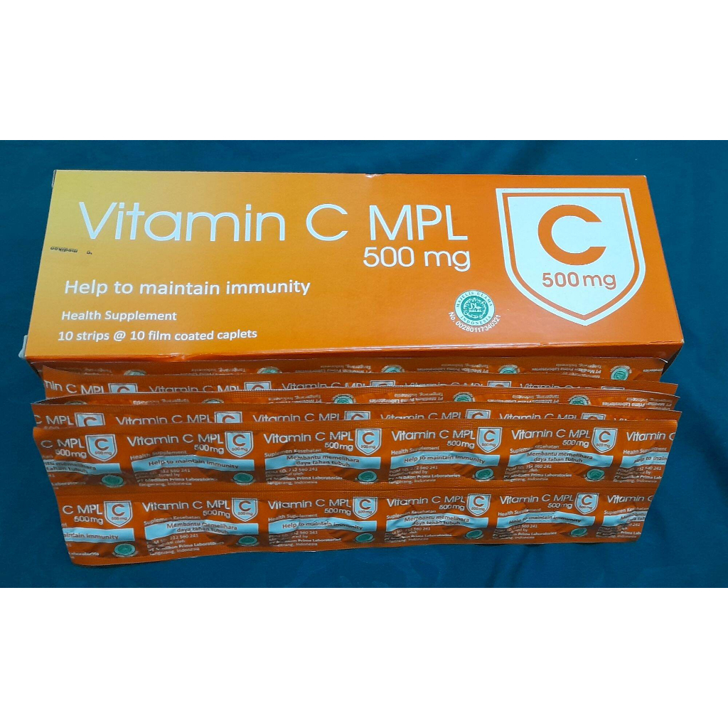 Vitamin C MPL 500mg Strip Suplemen Memelihara Daya Tahan Tubuh