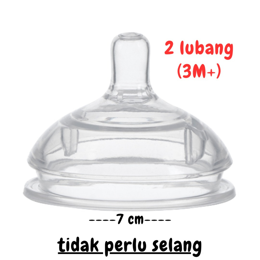 Nipple Dot Bayi Silikon 7cm ( TIDAK PERLU SELANG  ) BPA FREE