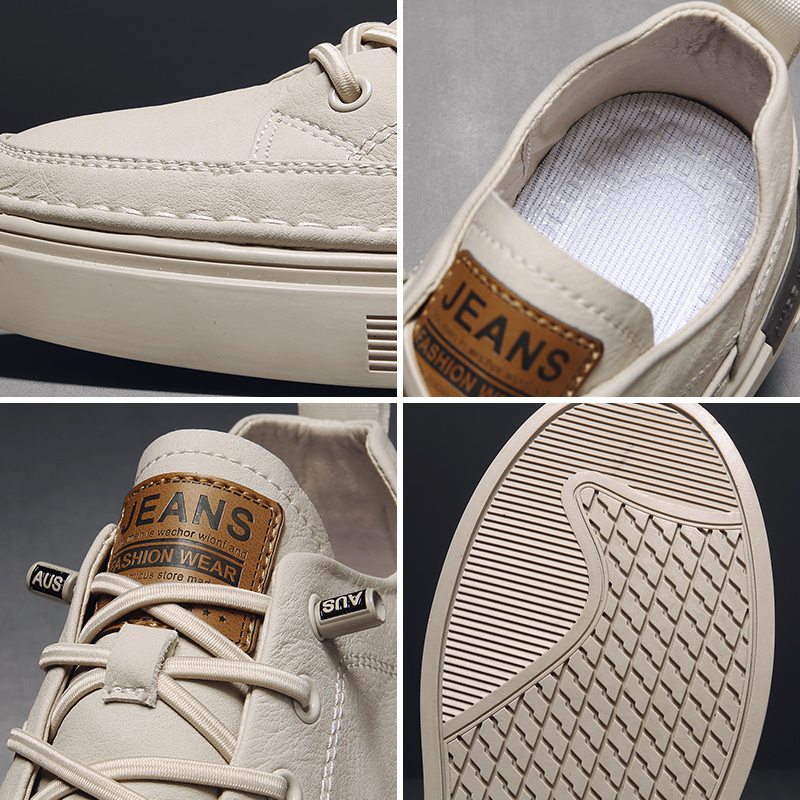 Highland Sepatu Pria Putih Sneakers Casual Import Sepatu Fashion Trendy Sekolah Kuliah Terbaru Sepatu Cowok Sepatu Kasual Olahraga Keren MC443
