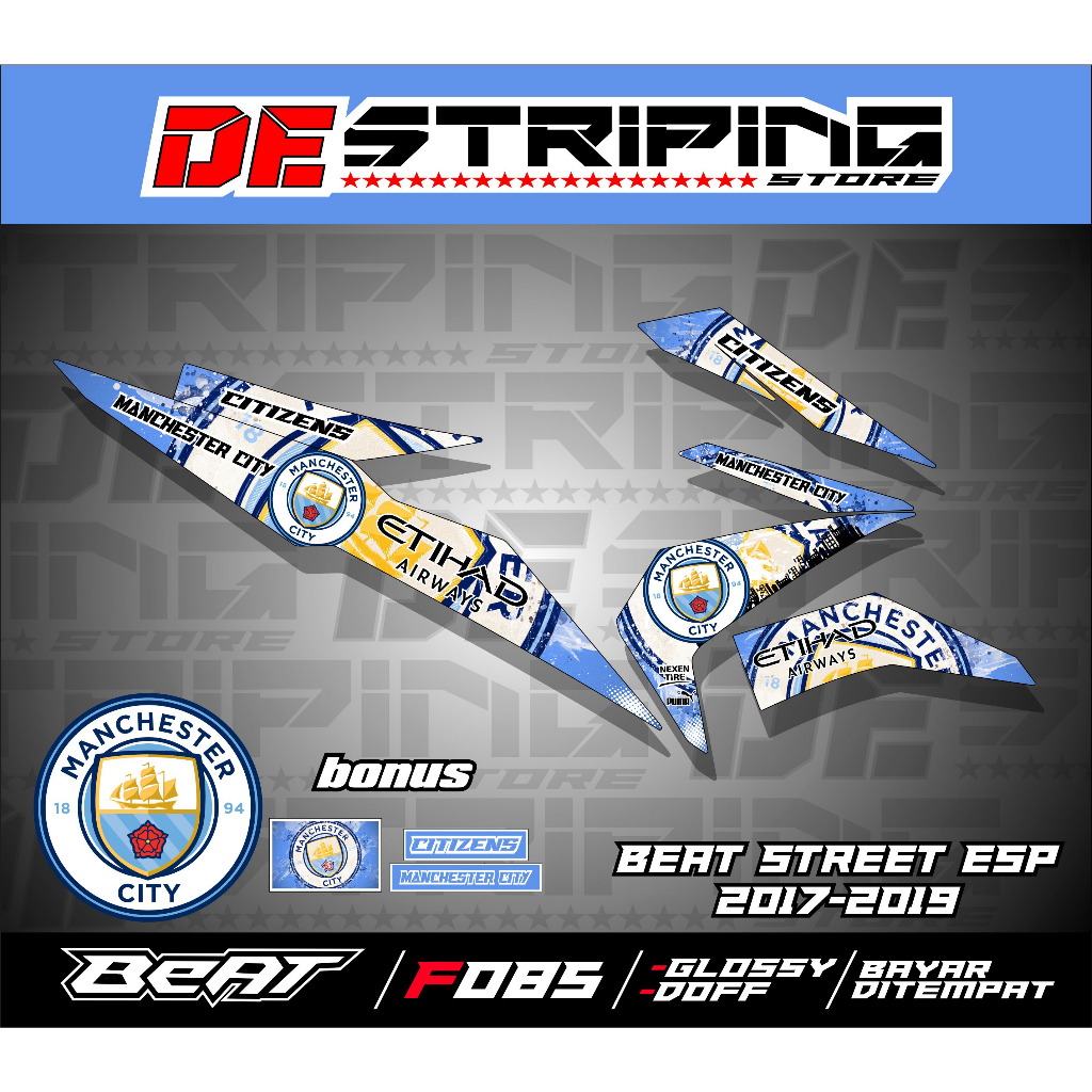 MANCHESTER CITY Striping Stiker Beat Street ESP 2017-2019 MANCHESTER CITY