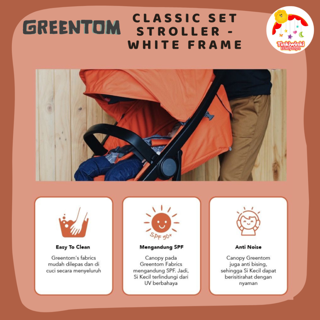 Greentom Classic Set / Stroller - White Frame