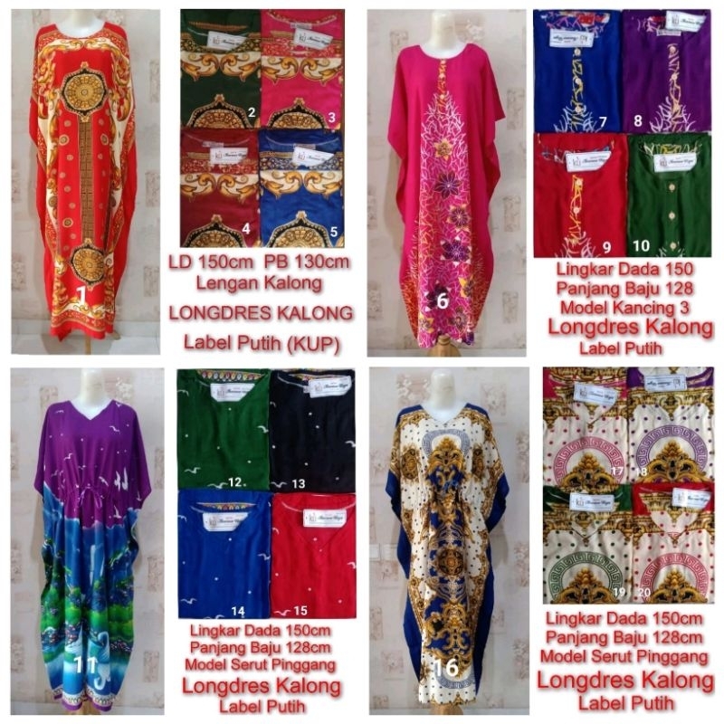 Longdres Kalong LD 150cm Kencana ungu Label Putih (KUP)