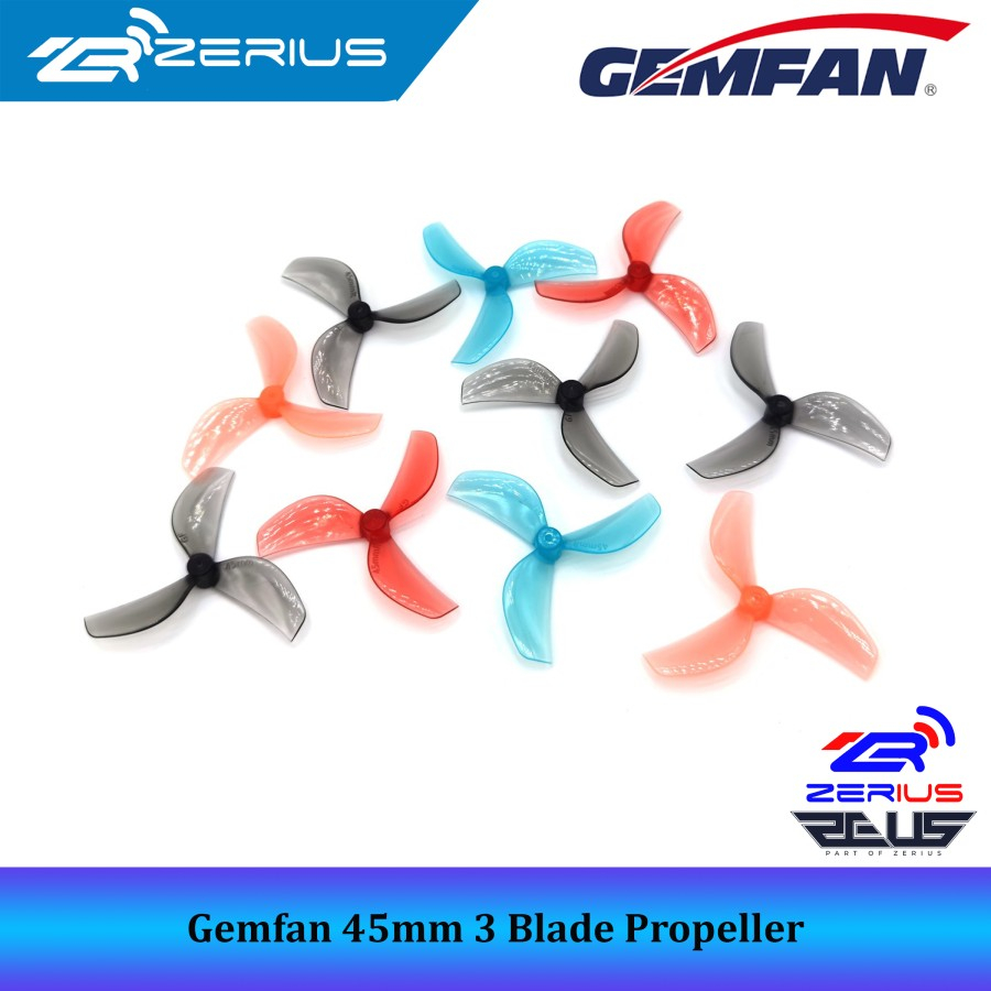 Gemfan 45mm 3 Blade 1mm / 1.5mm Shaft Propeller