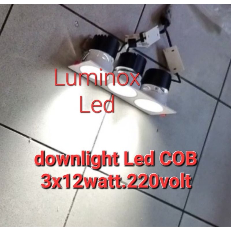 downlight 3mata 4000k 36w 3x12watt - spotlight plafon 36watt 3x12w inbow 220volt