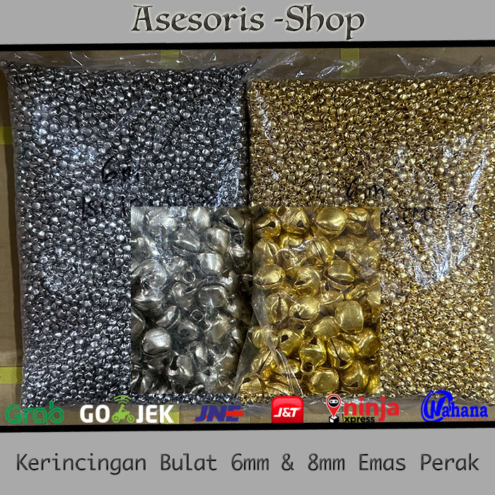 Kerincingan Emas | Kerincingan Perak | Kerincingan Mix |  Kerincingan Perak Emas 6mm 8mm 12mm 14mm |