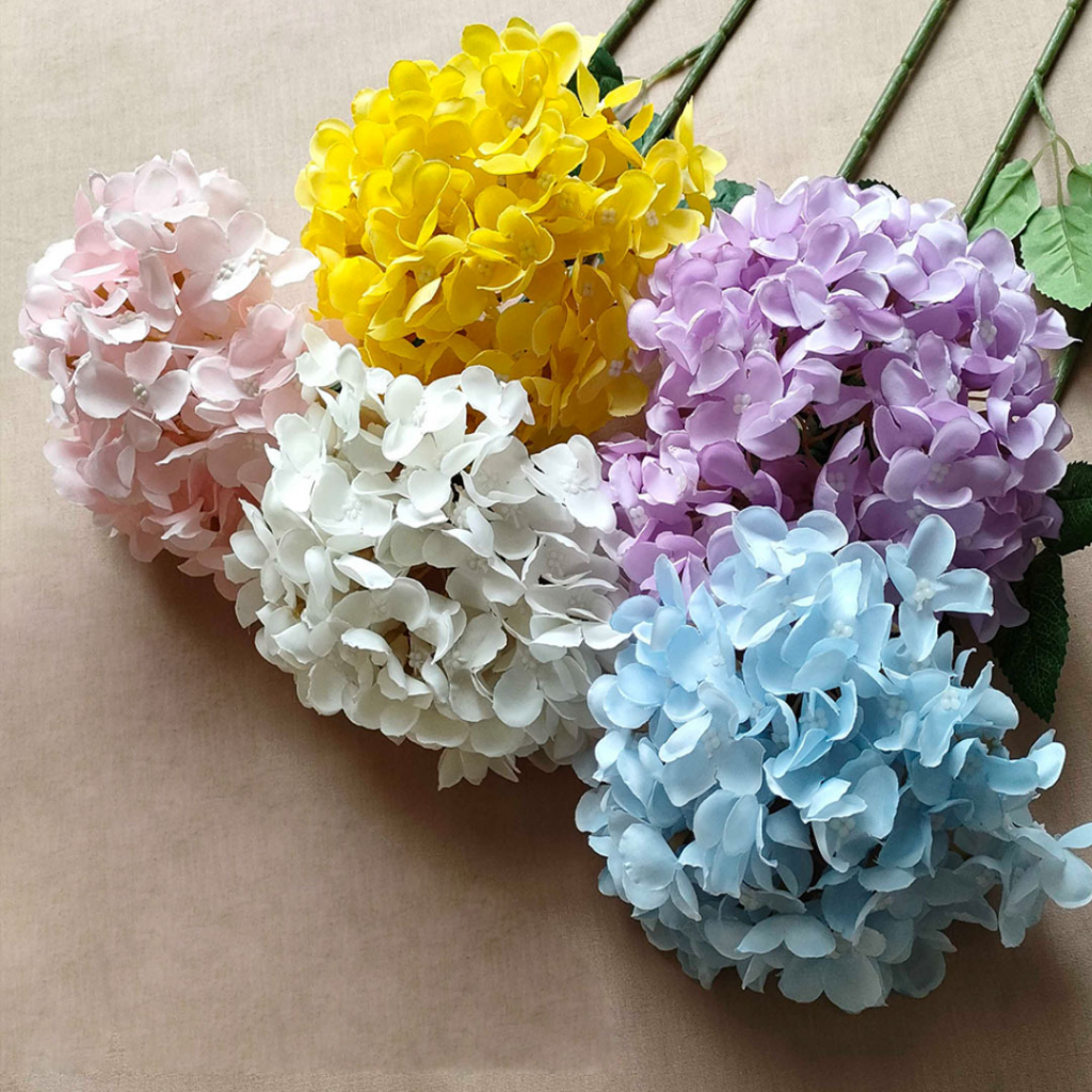 Artificial Large Hydrangeas Premium Bunga Dekorasi Wedding Bunga Plastik Buatan Palsu Hiasan Dekorasi Pernikahan Pelaminan Bunga Palsu Artifisial