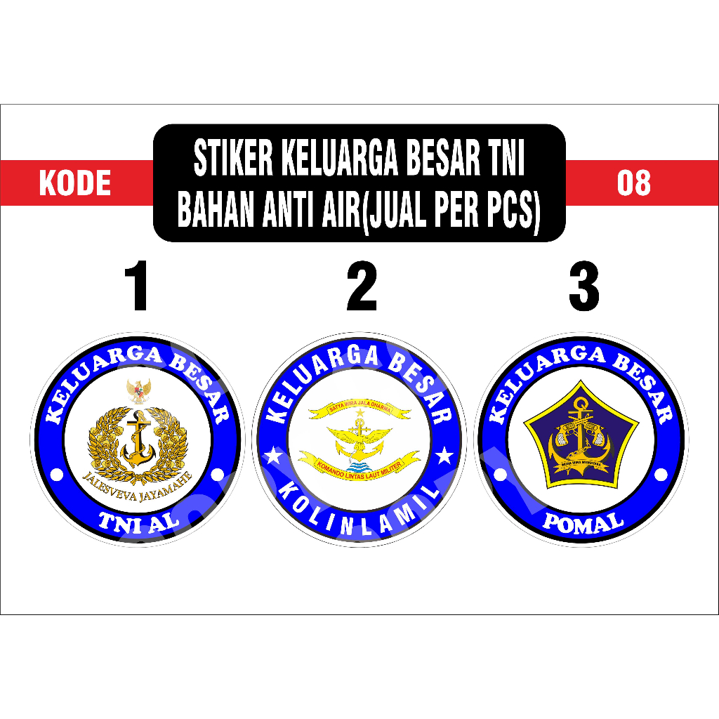 

STIKER KELUARGA BESAR TNI ( JUAL PER PCS )