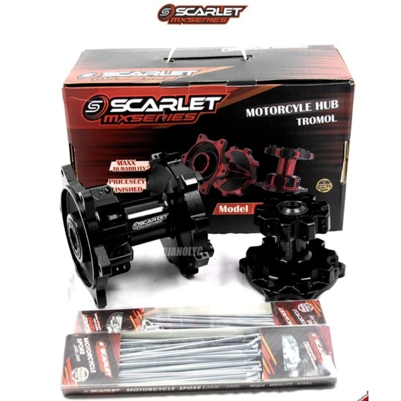 SCARLET TROMOL CRF 150 SET DEPAN BELAKANG PLUS RUJI HOLE 36