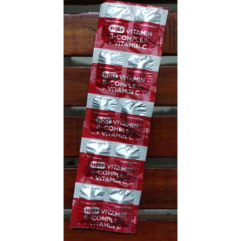 Vitamin B Complek Plus Vitamin C Holi Isi 10 Kaplet / Daya Tahan Tubuh / Antioksidan / Penyembuhan Pasca Sakit